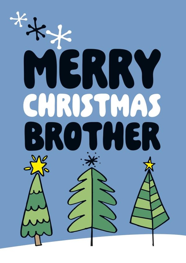 Cute Christmas Card - Brother - Christmas Trees created by Superlush Cards