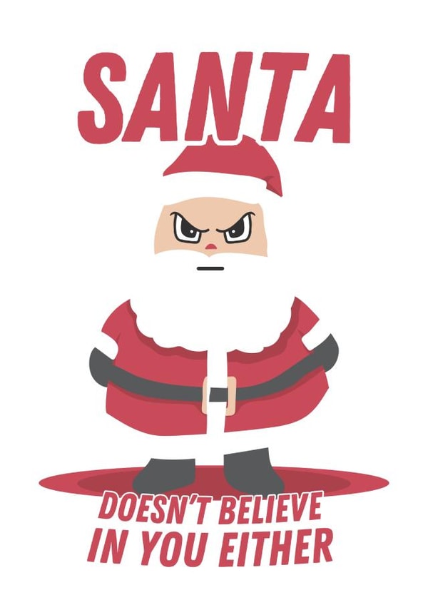 Hilarious Christmas Card for those Grinches out there created by Bolt + Paper