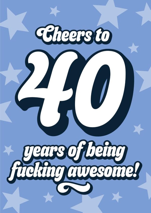 Classic Birthday Card - 40th - For Him created by Blush & Blossom