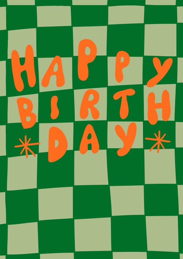 Checkerboard Happy Birthday Illustrated Card created by Brand13