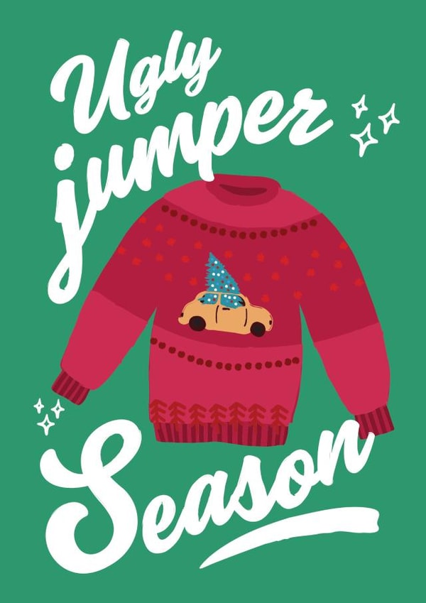 Funny Christmas Card - Ugly Jumper Season created by Feel Good Supplies