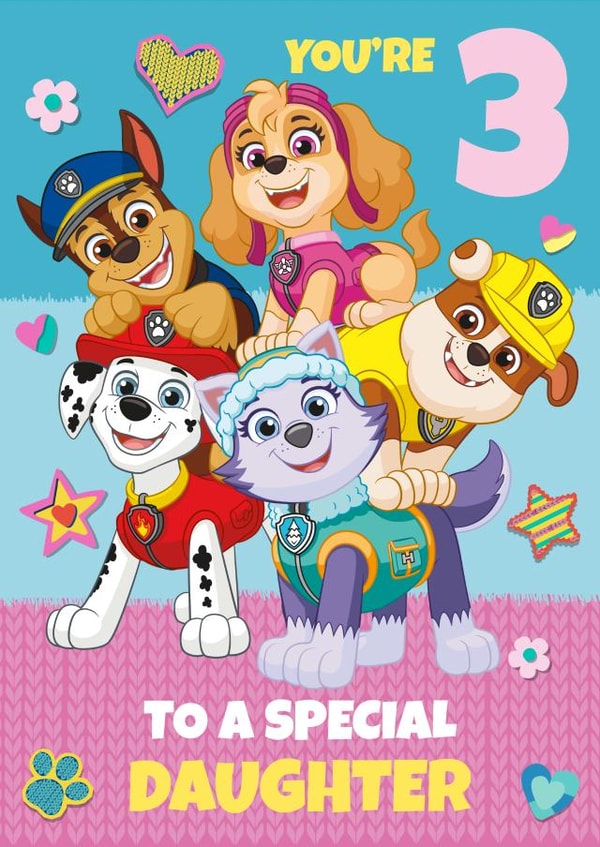 Paw Patrol 3rd Birthday Card for Daughter created by Danilo