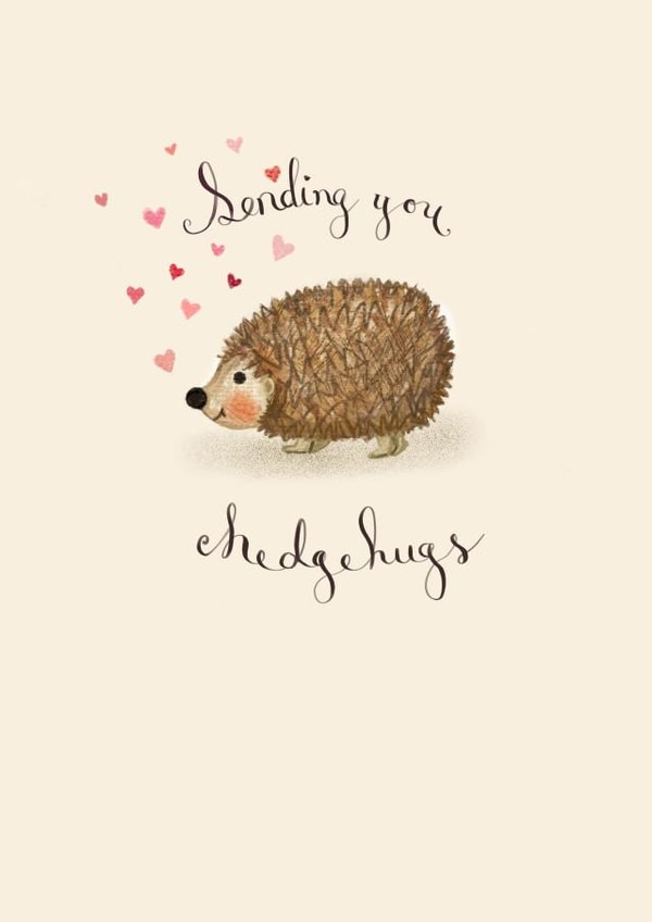 Cute Birthday Card - Hedgehugs - Hedgehog created by Love Lucy Illustration