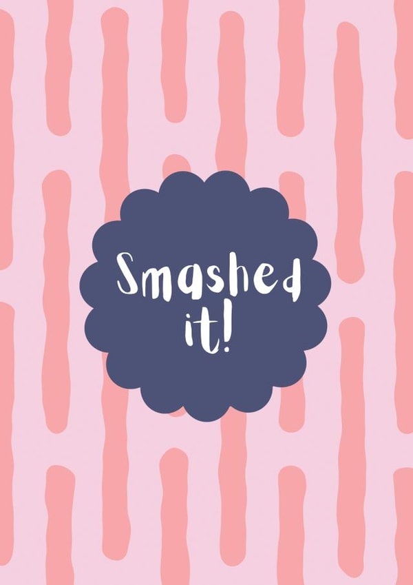 Classic Congratulations Card - Smashed It - Illustration created by Star Studio