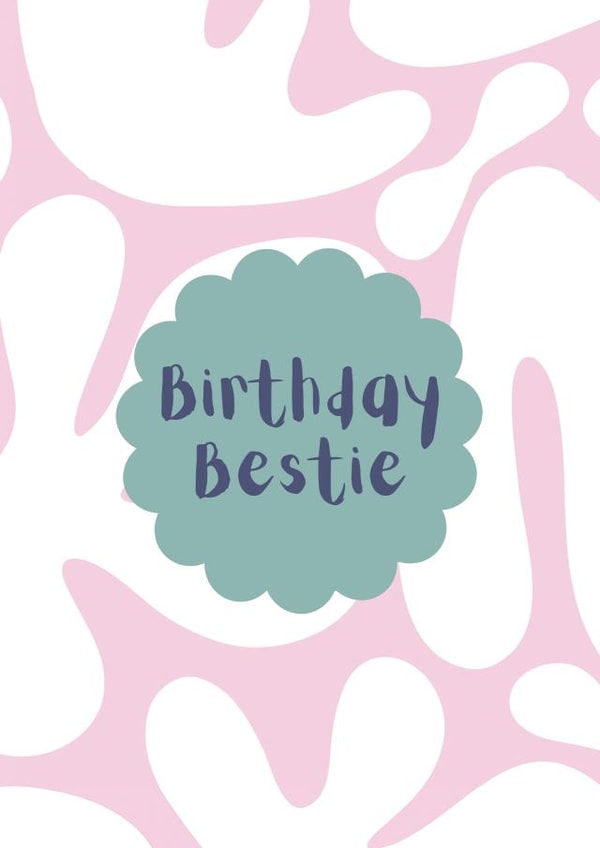 Modern Birthday Card - For Her - Bestie created by Star Studio