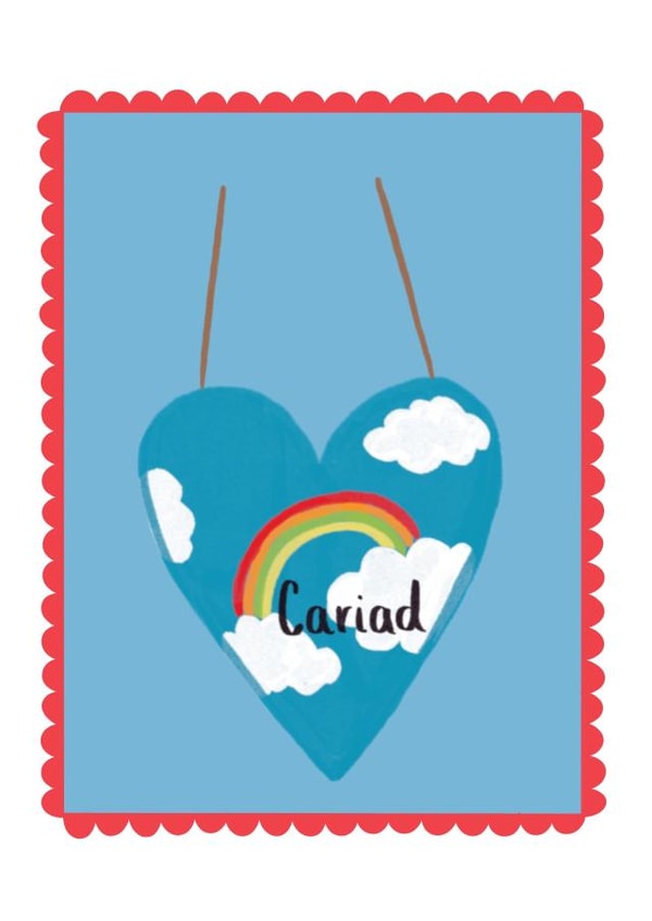 Cute Anniversary/Love& Friendship Card - Cariad - Welsh Language created by Georgia Hill