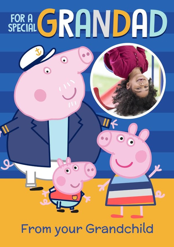 Personalised Peppa Pig Grandad Birthday Photo Card – From Your Grandchild created by Danilo