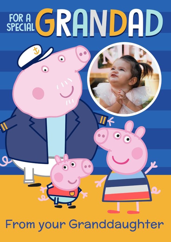 Personalised Peppa Pig Grandad Birthday Photo Card – From Your Granddaughter created by Danilo
