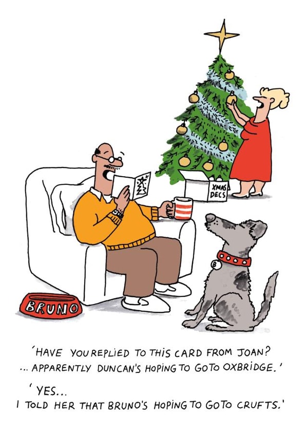 Funny Christmas Card - Dog Crufts - Loved Ones Card Updates created by Cardinky