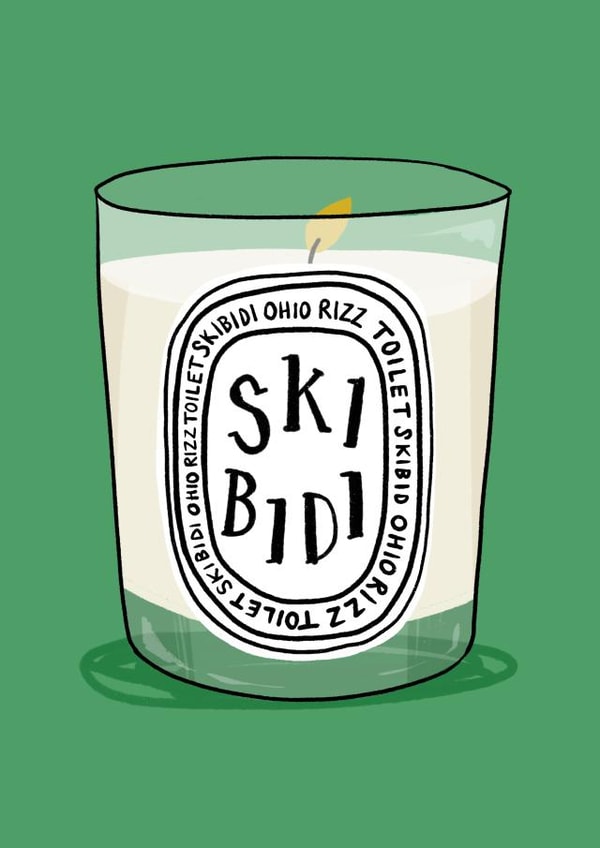 Funny Birthday Card - Skibidi Ohio Rizz Toilet - Posh Candle created by Running with Scissors
