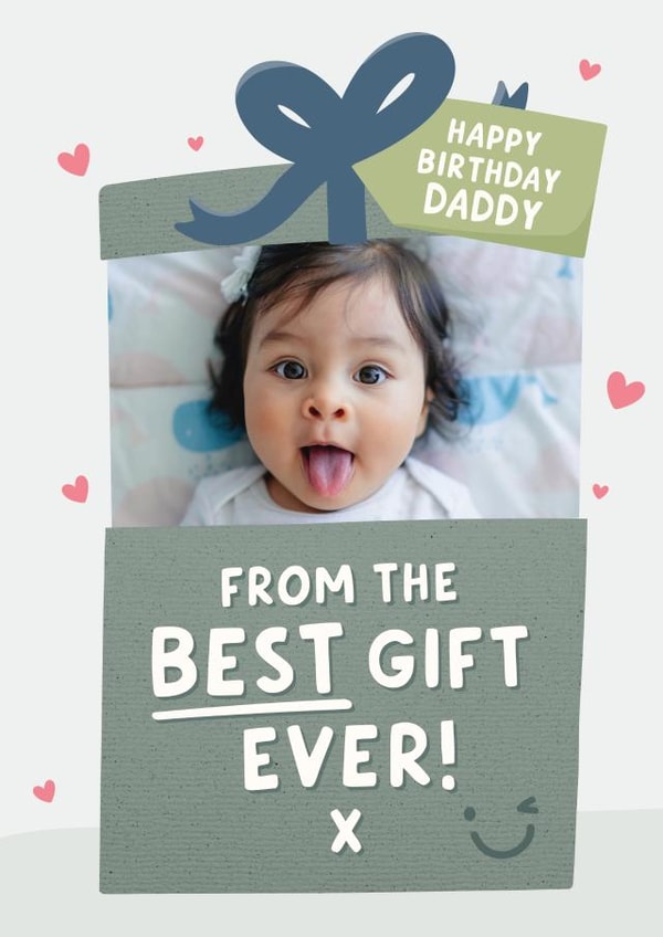 Cute Birthday Card - For Daddy - Best Gift Ever created by Fliss Muir