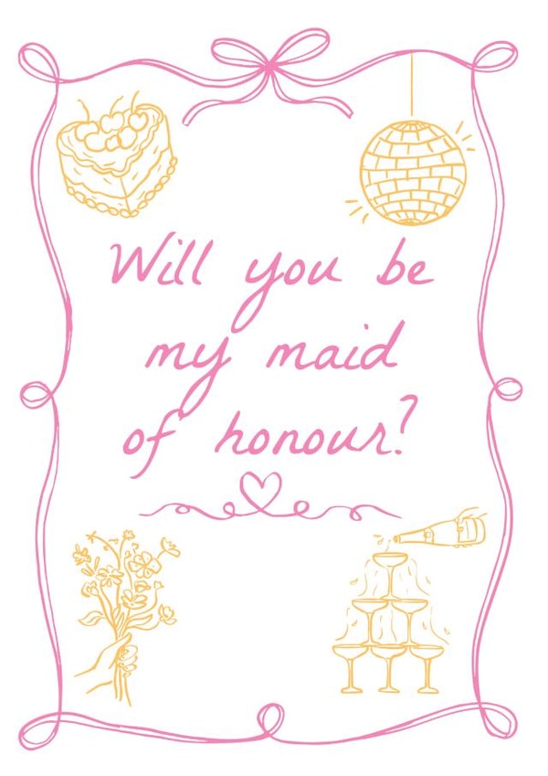Pretty Wedding Card - Bridesmaid created by Blush & Blossom