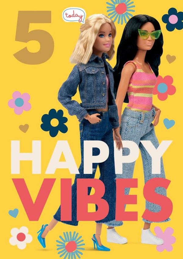 Barbie 5th Birthday Card – Happy Vibes created by Danilo