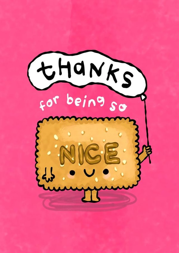 Cute Thank You Card - Nice Biscuit created by The Playful Indian