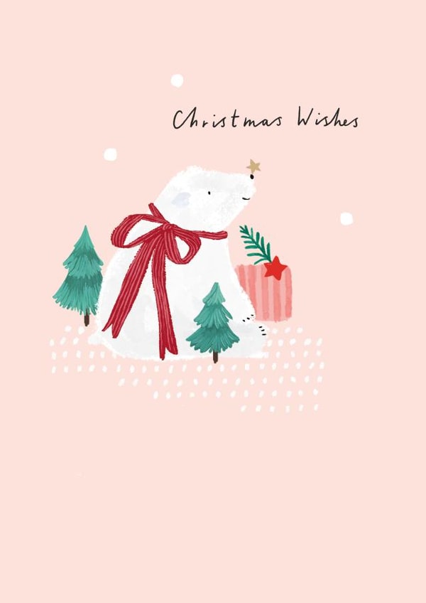 Sweet Polar Bear Christmas Card created by Helen Mackay 