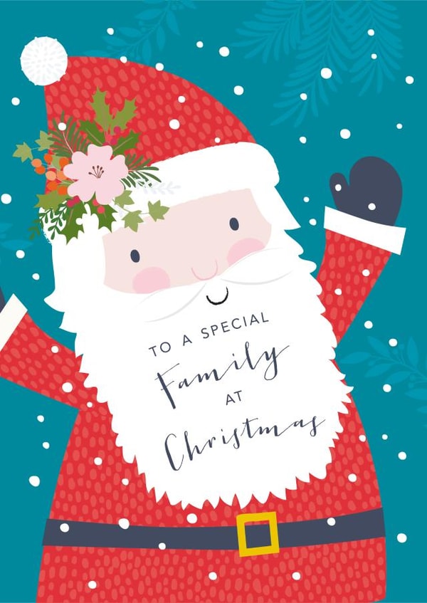 Cute Father Christmas card for a Special Family created by Klara Hawkins