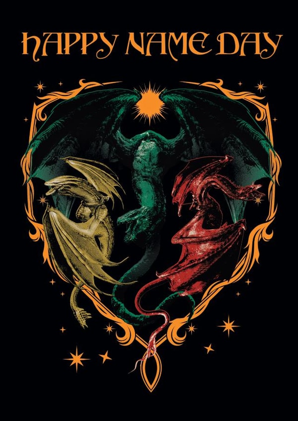 House Of The Dragon Birthday Card – Happy Name Day created by Danilo