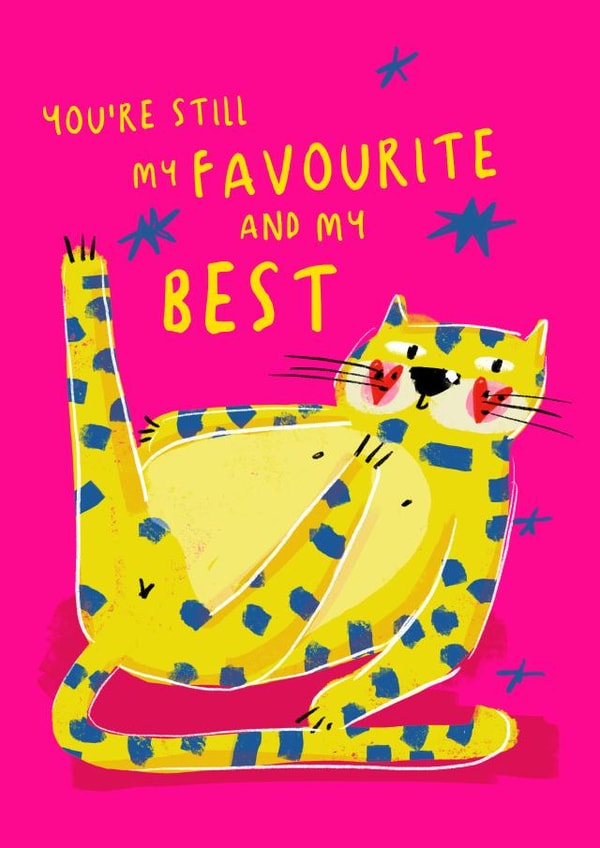 Funny Valentine's Day Card - Favourite And Best created by NICHOLA COWDERY ILLUSTRATIONS