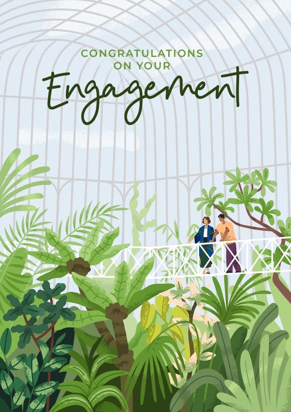 Arty Engagement Card - Botanical Garden - Greenhouse created by PaperPaper