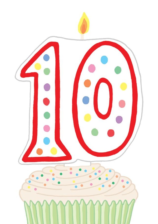 Cute Birthday Card - 10th - Cupcake created by You've Got Pen On Your Face