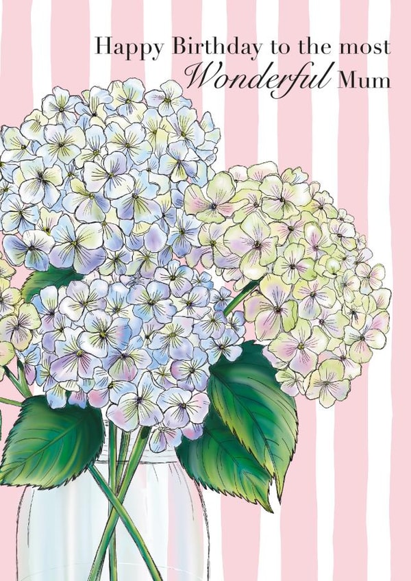 Classic Birthday Card -For Mum - Flowers created by Petal & Paper Co.