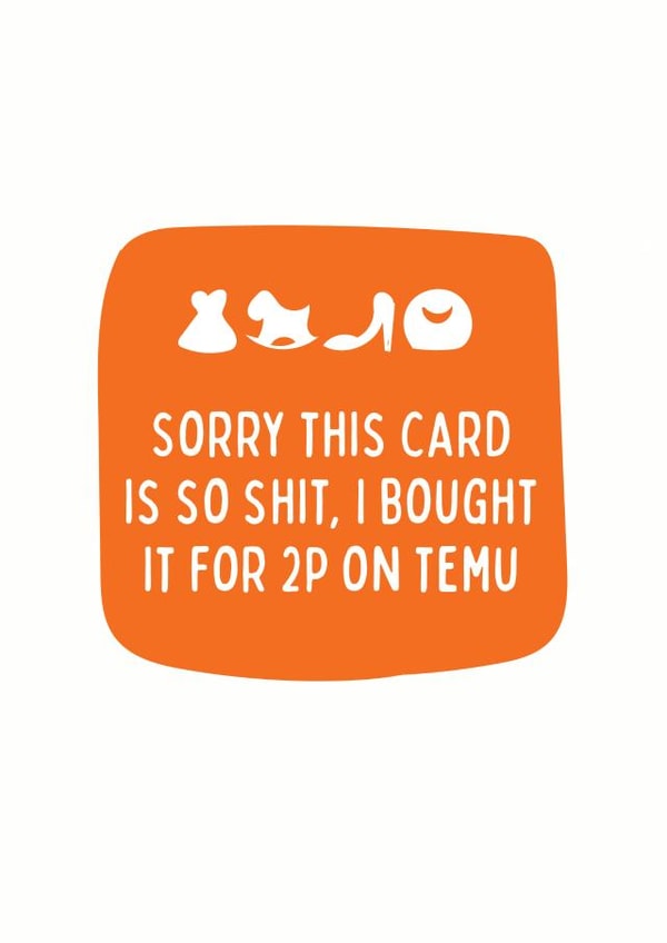 Funny Birthday Card - Temu - Shit created by @Laura Lonsdale Designs