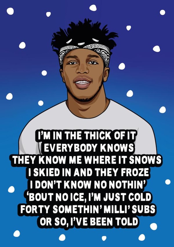 Funny Christmas Card - KSI - Thick Of It Song created by All Things Banter