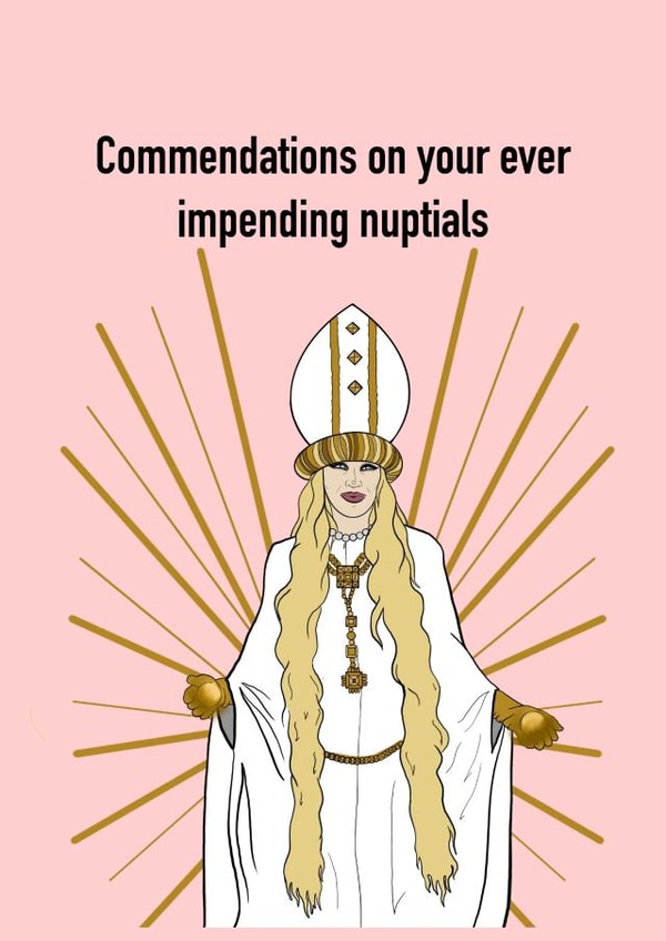 Congratulatory wedding card created by Asenna Emre