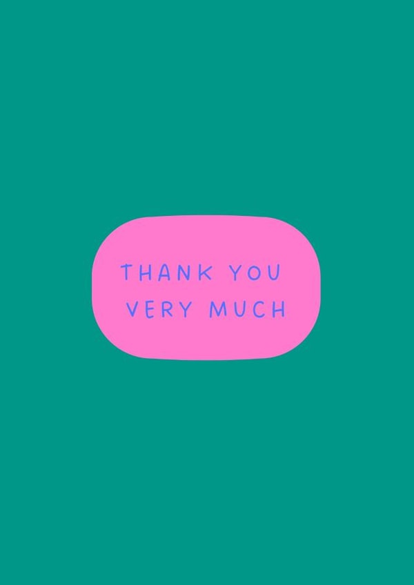 Modern Thank You Card - Thank You Very Much - Typography created by THIS AND THAT