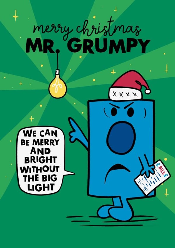 Funny Christmas Card - Mr. Grumpy - Mr. Men created by Mr. Men
