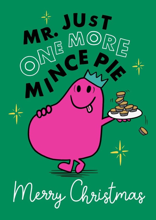 Funny Christmas Card - Mr. Greedy - Mr. Men created by Mr. Men