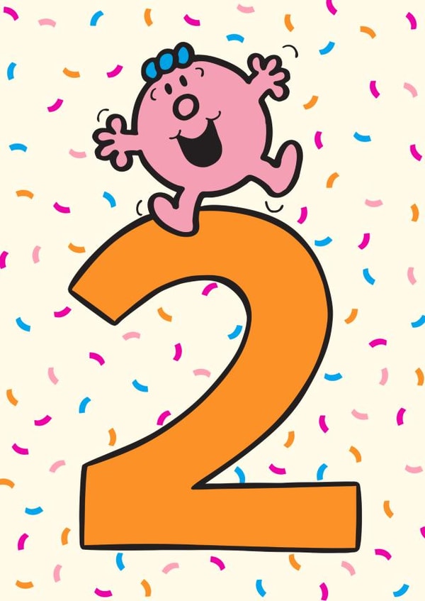 Cute 2nd Birthday Card - Little Miss - Mr. Men created by Mr. Men