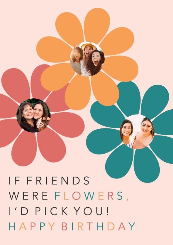 Cute Birthday Card - I'd Pick You - Daisy Photo Frames created by Little Prints Fred Designs