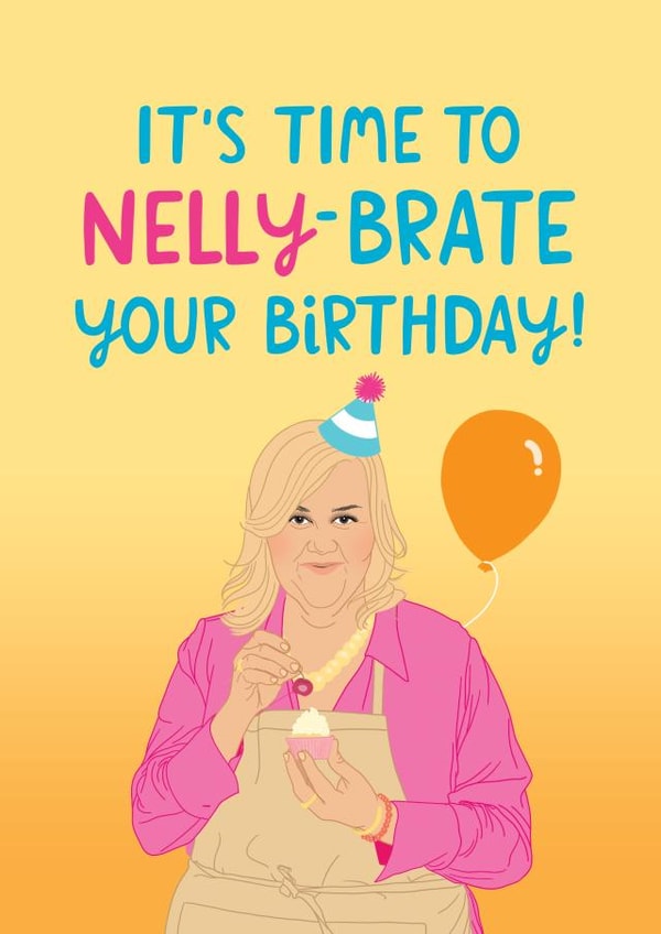 Cute Birthday Card - Great British Bake Off - Nelly created by The Cake Thief