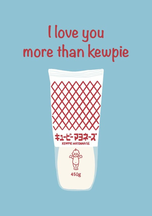 Cute Anniversary/ Valentine’s card for your partner. Perfect for kewpie lovers. created by Bianca Crew Designs