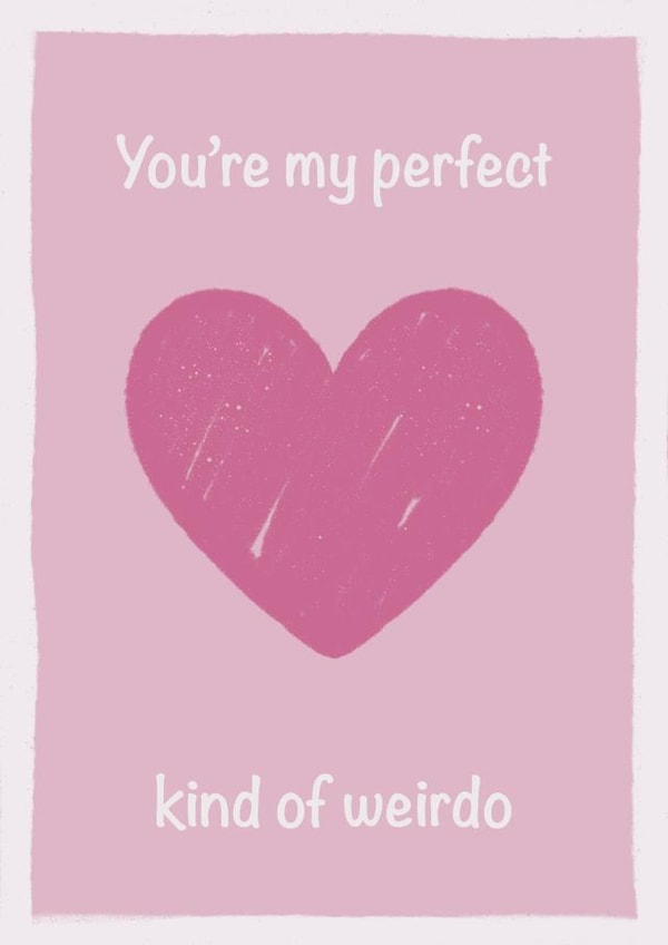 Perfect Anniversary card for your perfect weirdo. created by Bianca Crew Designs