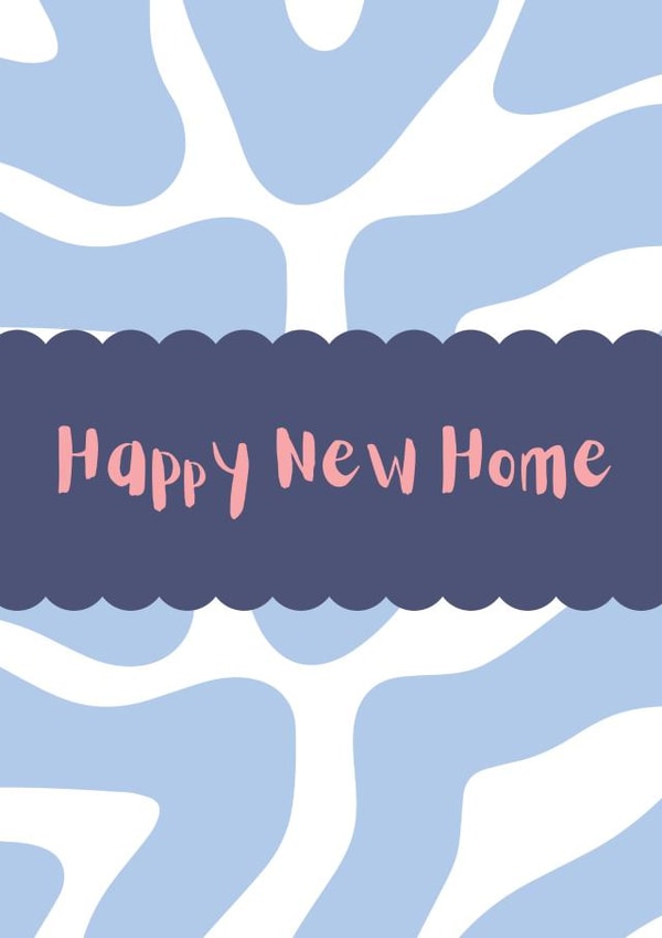 Contemporary New Home Card - Pattern - Happy New Home created by Star Studio