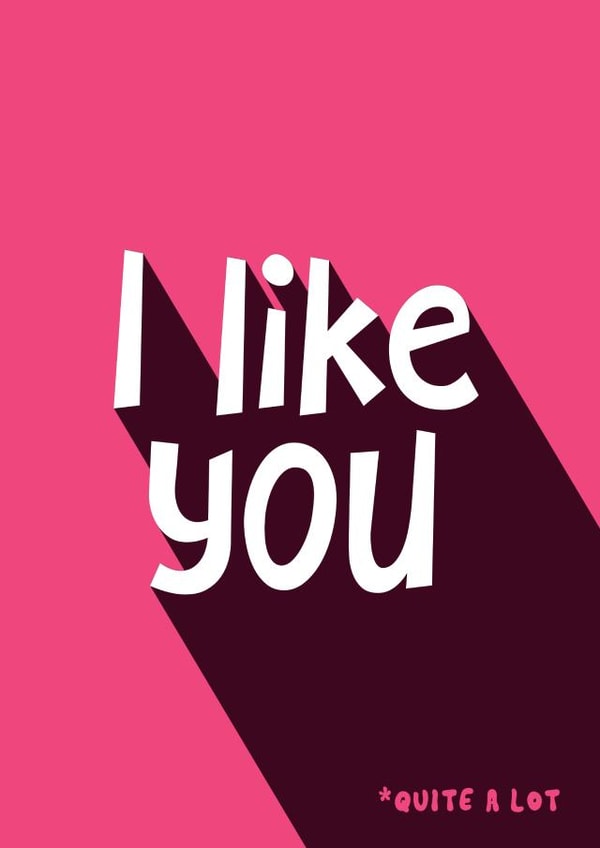 Fun Love & Friendship/Valentine's Day Card - I Like You - Quite A Lot created by Bev O'Connor || @oconnordesign