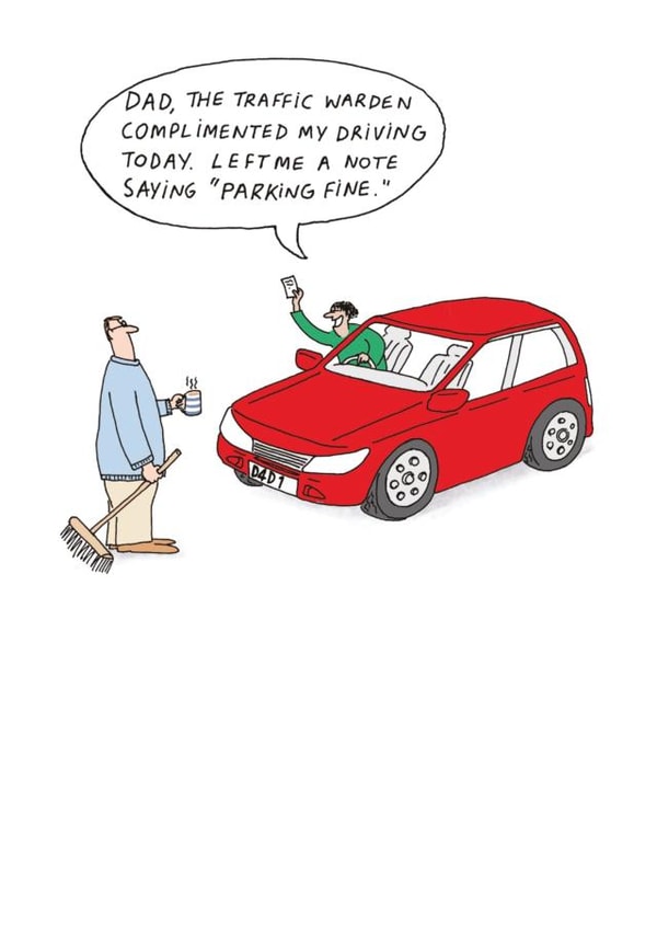 Funny Birthday / Father's Day Card - For Dad - Driving - Dad Joke created by Paperlink and Meraki Greeting Cards