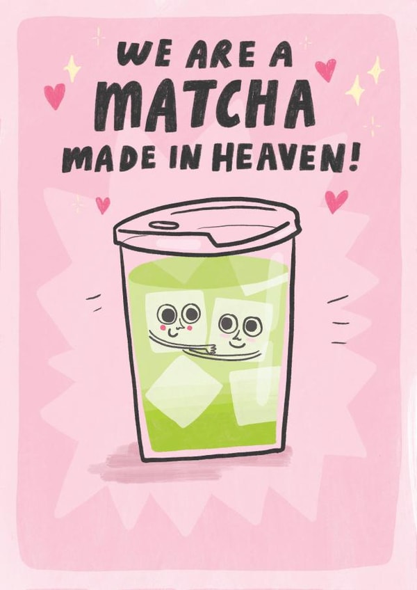 Cute Love & Friendship Card - We Are A Matcha - Made In Heaven! created by studionough