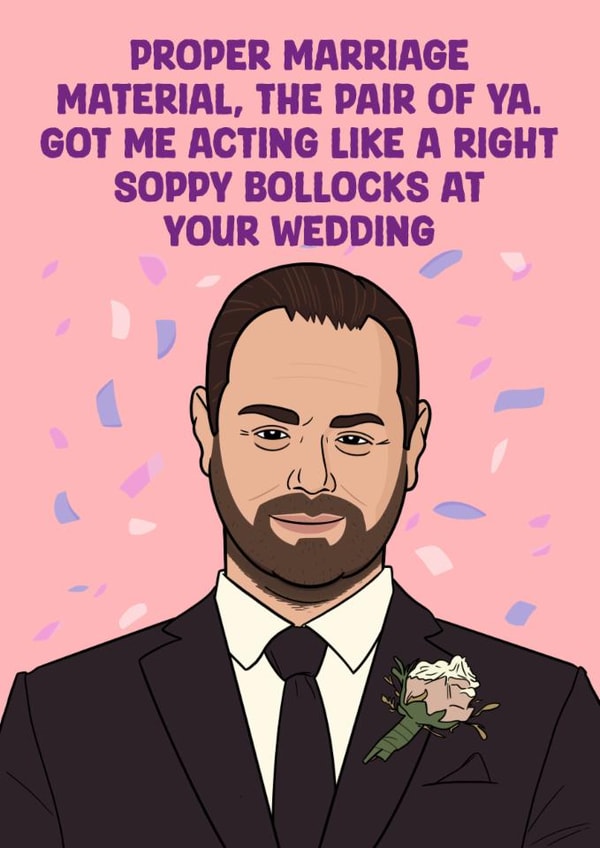 Funny Wedding Card - Danny Dyer - Proper Marriage Material created by Luke Oxtoby