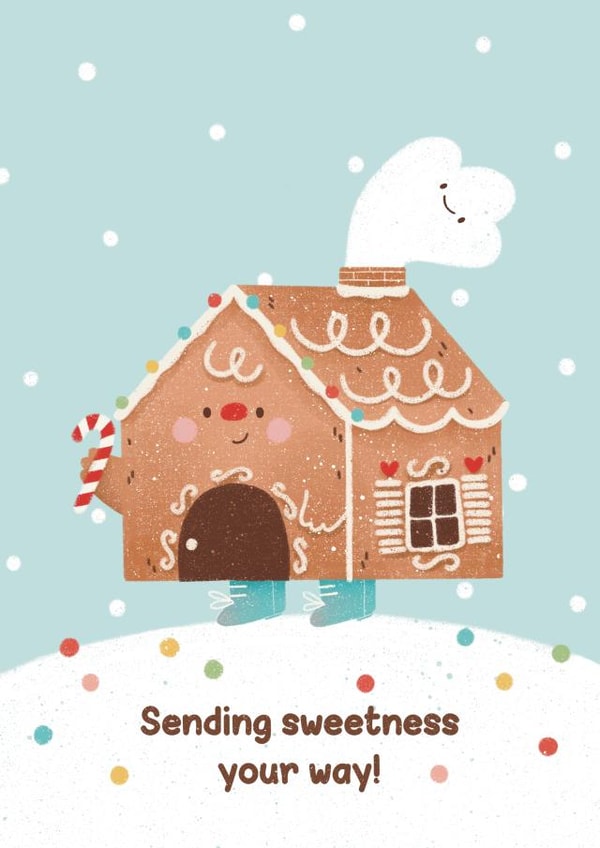 Cute Christmas card for a friend - gingerbread house card created by The Corner House Crafts