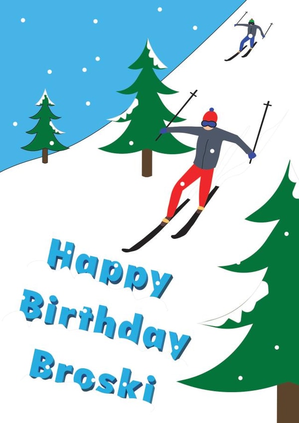 Birthday Card for your Broski created by LDN Prints