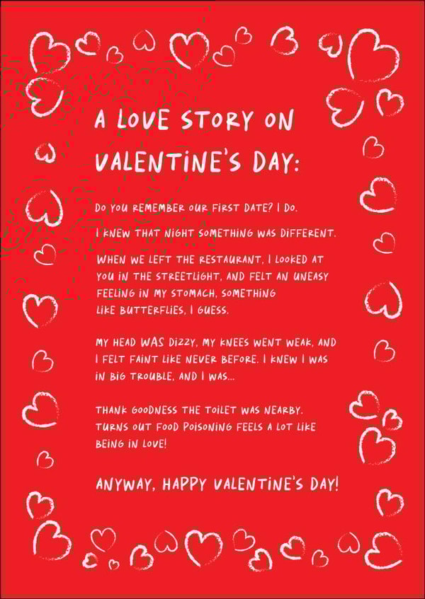 A Valentine's Love Story | Funny and Cute Valentine's Day Card created by LB Designs