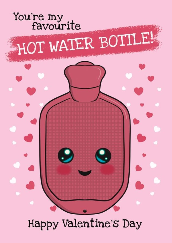 Cute Valentine's Day Card - Favourite Hot Water Bottle created by @Cupsie's Creations