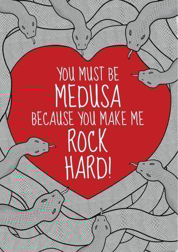 Naughty Valentine's Day Card - You Must Be Medusa created by @Cupsie's Creations