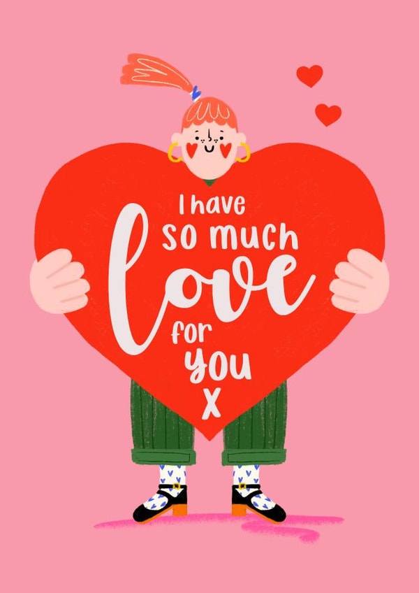 Cute Valentine's Card - So Much Love created by NICHOLA COWDERY ILLUSTRATIONS 