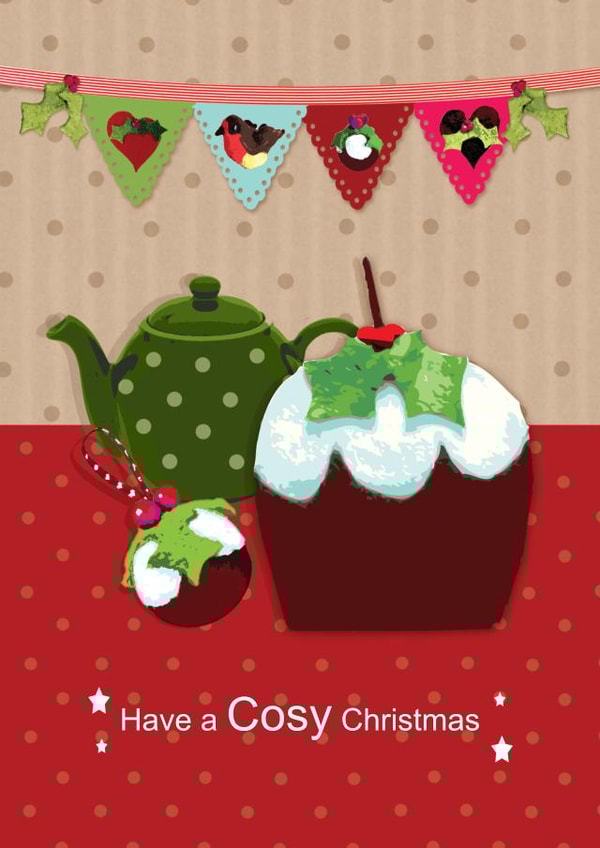 Have a Cosy Christmas, Christmas Pudding Greetings Card created by Tigerlily Makes 