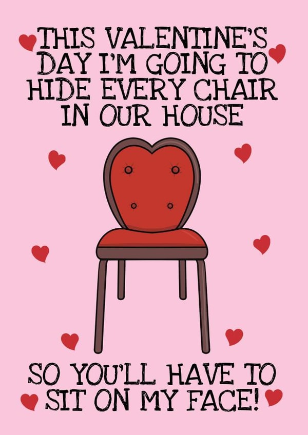 Rude Valentine's Day Card - For Her - Sit On My Face created by @Cupsie's Creations