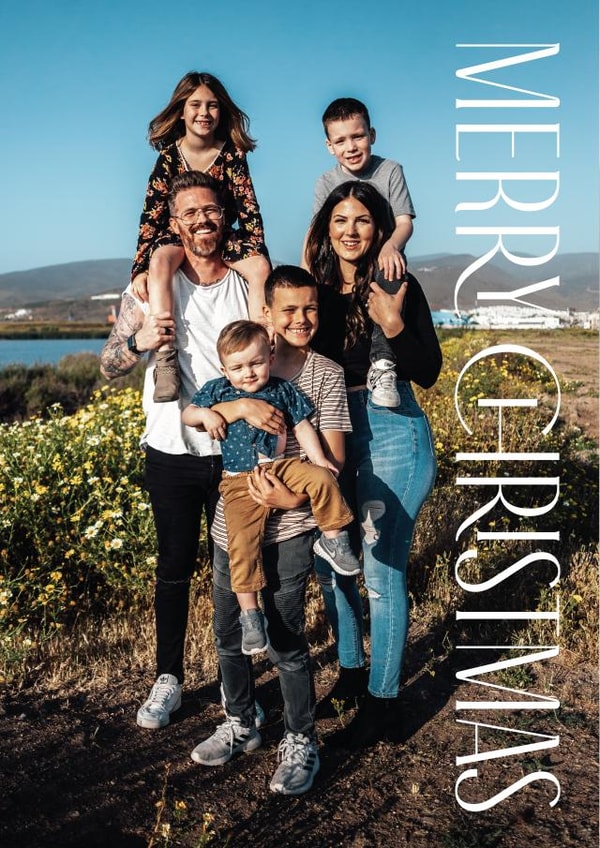 Modern Christmas Card - Large Holiday Photo Card created by Owl and Toad